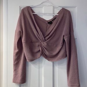 Rosey front cross Out From Under crop top